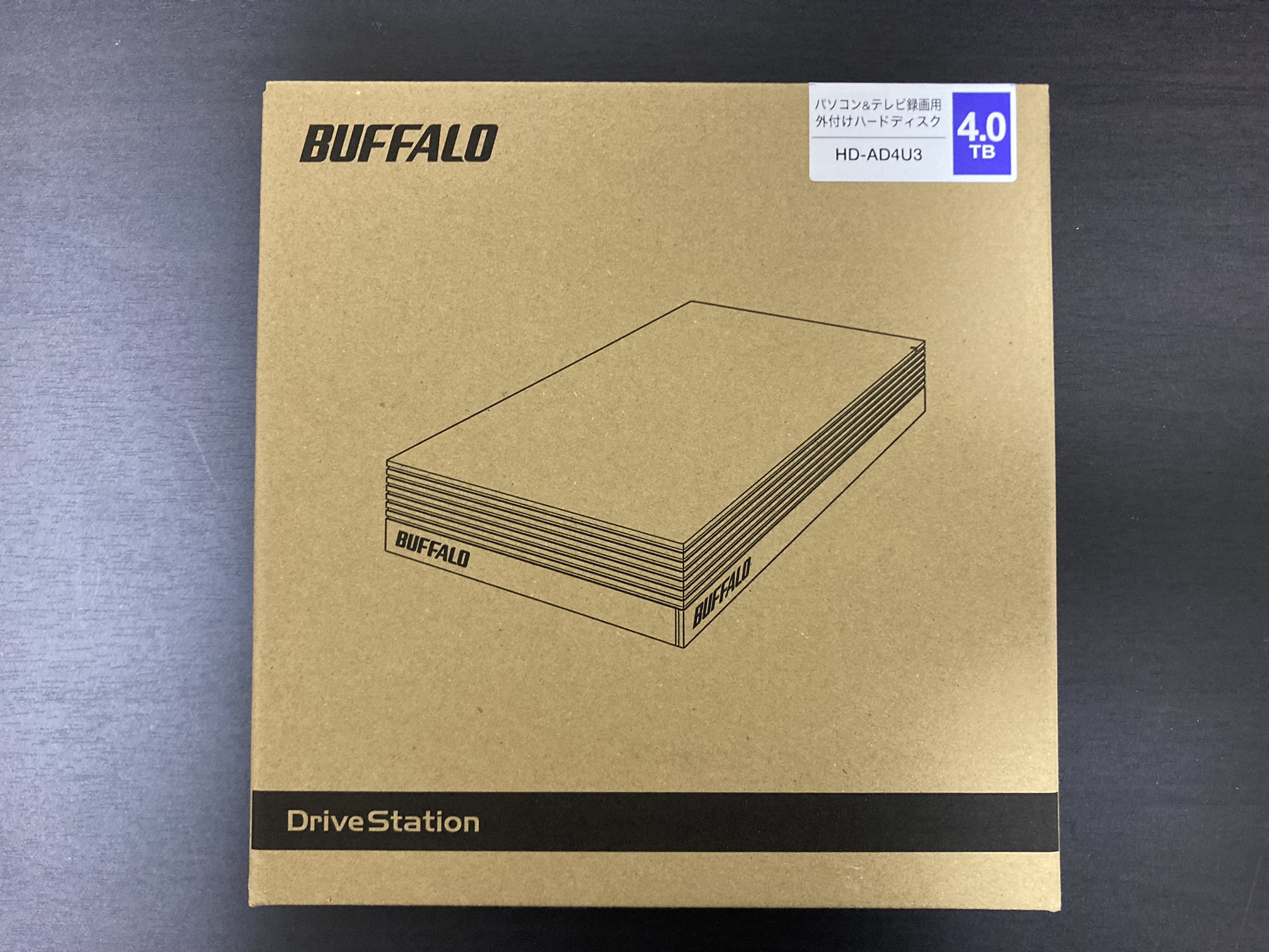 BUFFALO  外付けHDD 4TB HD-AD4U3